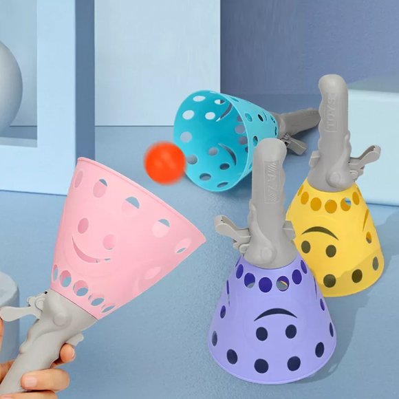 Multicolor Ping Pong Throwing & Catching Kids Toy- Set of 1 - Picture 5 of 6